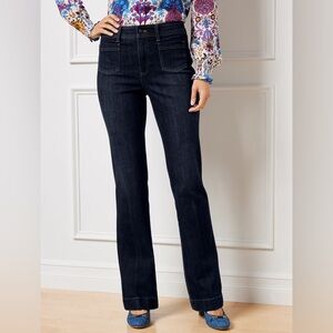 Talbots Blue Flare Jean Wide Leg Jeans Size 2